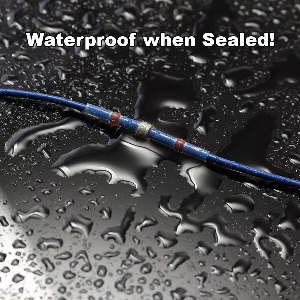 Insulated Solder Heat Shrink Butt Seal Wire Connectors Cable Terminals 7-26AWG