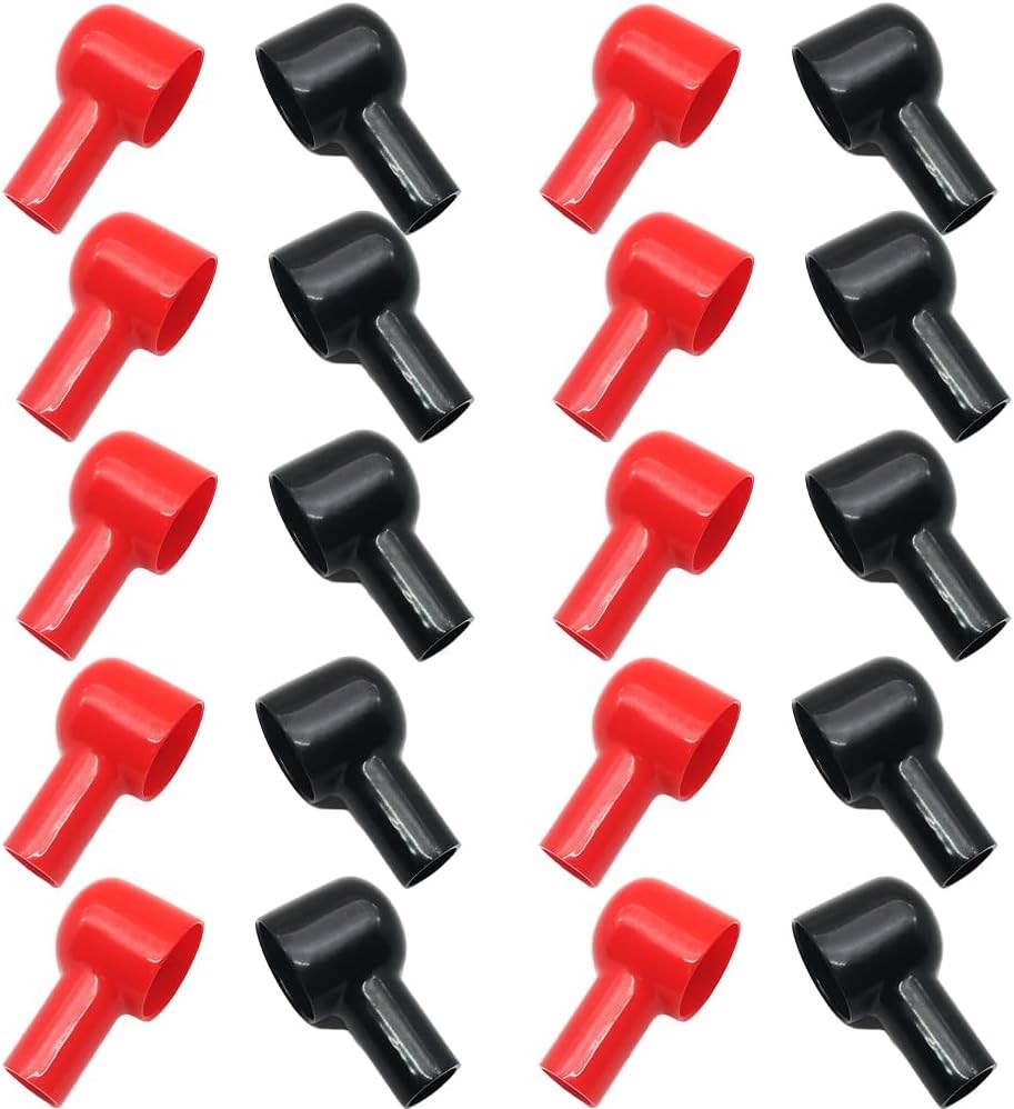 20Pcs Battery Terminals Boots Covers, 20x12mm Insulating Protector, Cable Lug