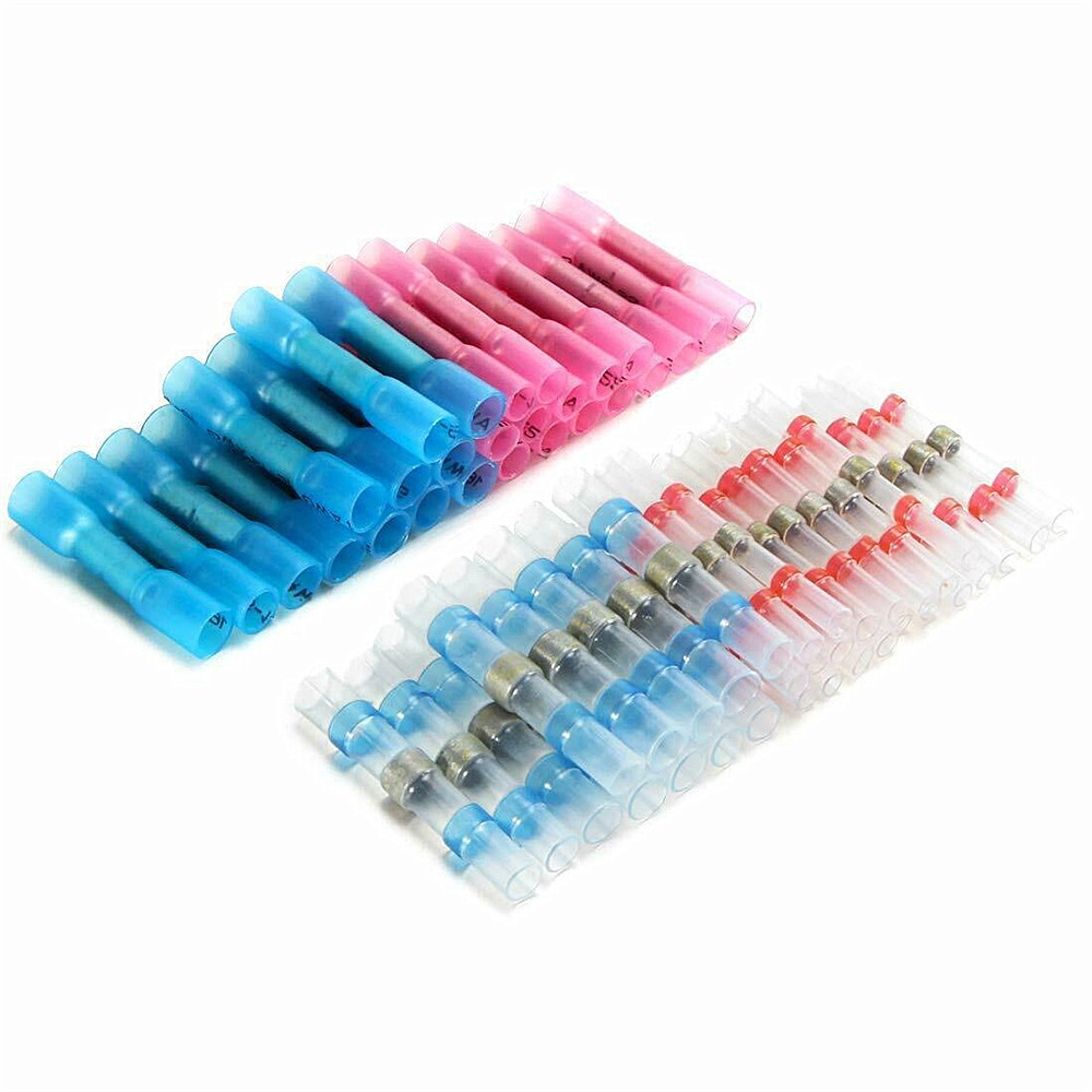 160PCS Solder Stick Seal Sleeve Heat Shrink Butt Wire Crimp Connectors Kit USA