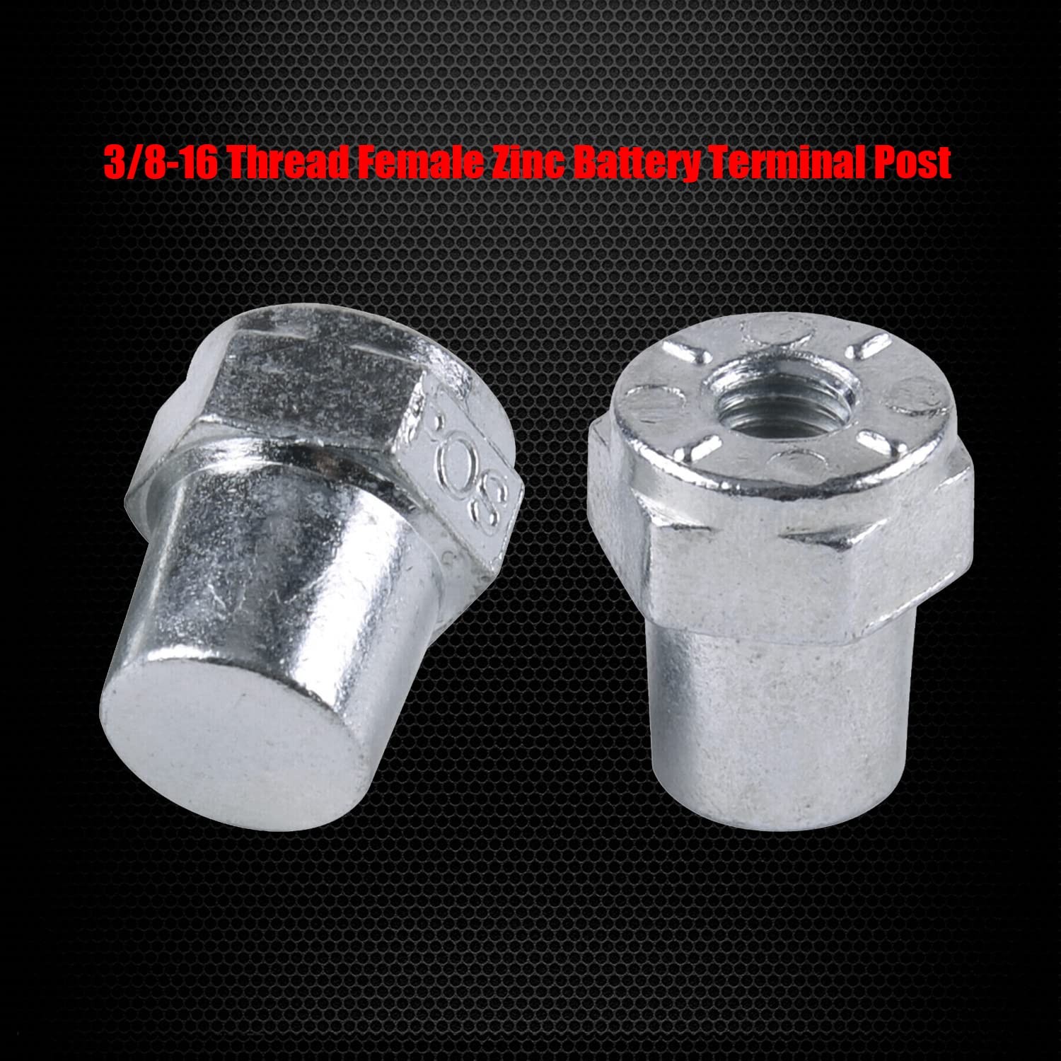 3/8″-16 Thread Female Zinc Battery Terminal Post Adapter Battery Charging Pos…